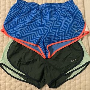 Nike DriFit womens running shorts bundle (2 pairs)